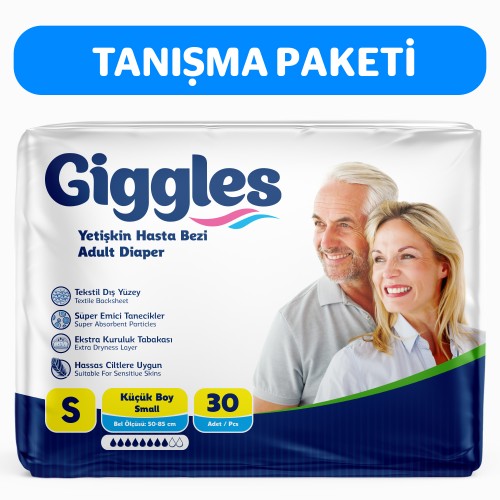 Giggles Yetişkin Hasta Bezi Small 30 lu 1 Paket 30 Adet