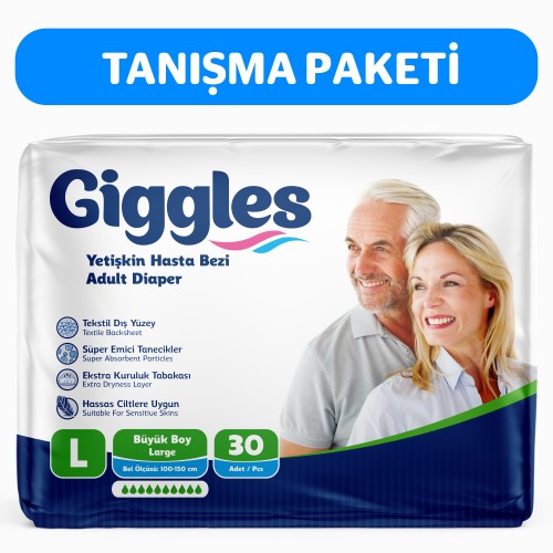Giggles Yetişkin Hasta Bezi Large 30 lu 1 Paket 30 Adet